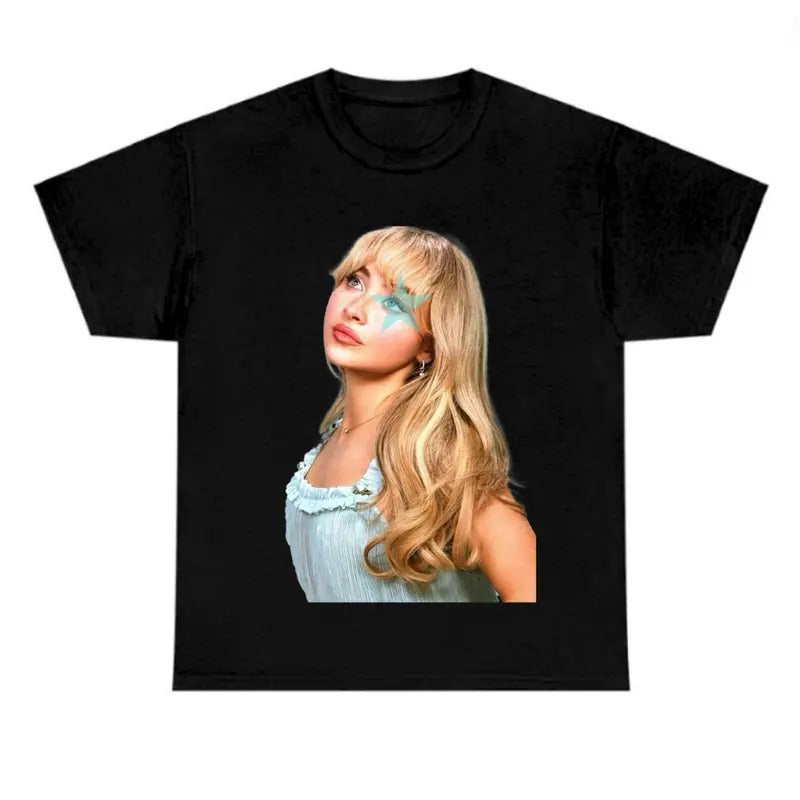 Babii Blue Star Sabrinaaaa T-shirt, Graphic Fan Gift Tee Cotton Fabric Hoodie, Sweatshirt | HypeDripTees.com