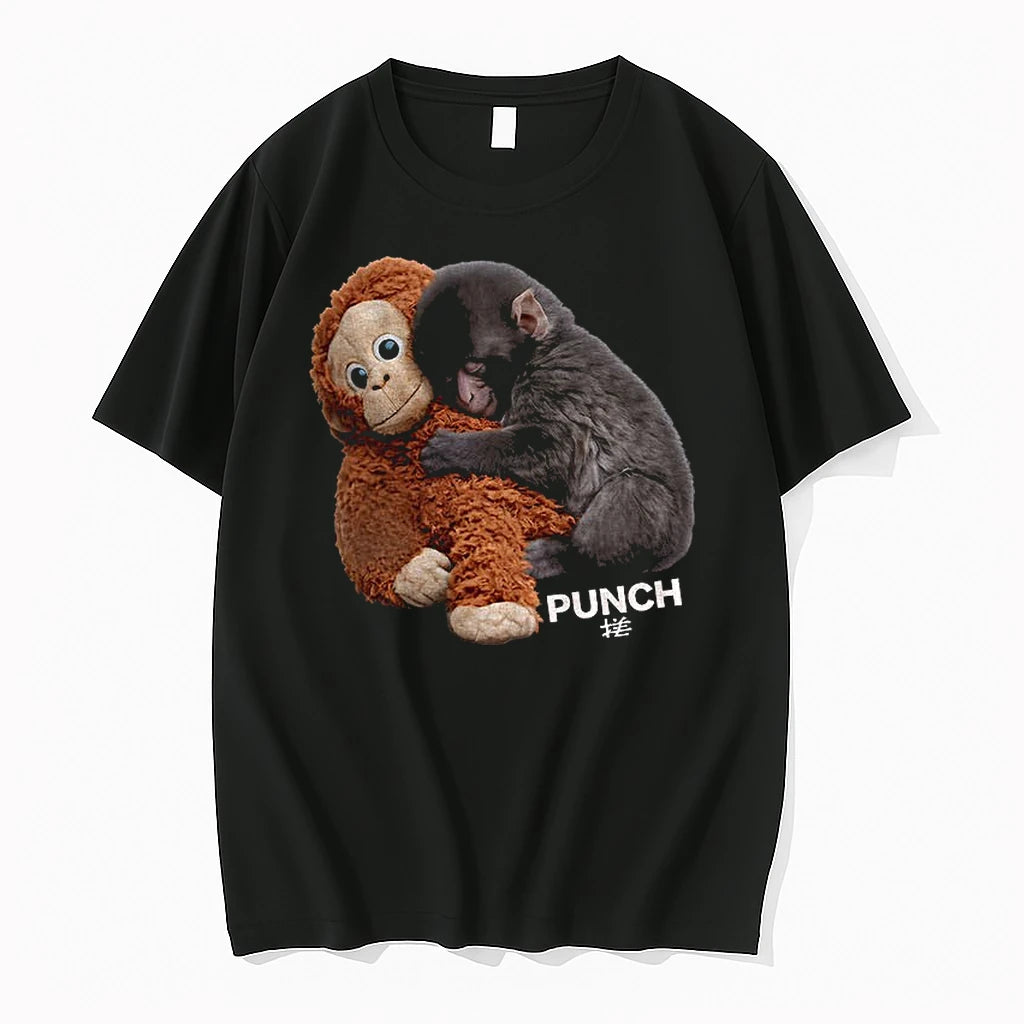 Baby Monkey Punch Graphic Animal Lover Tshirts Sweater