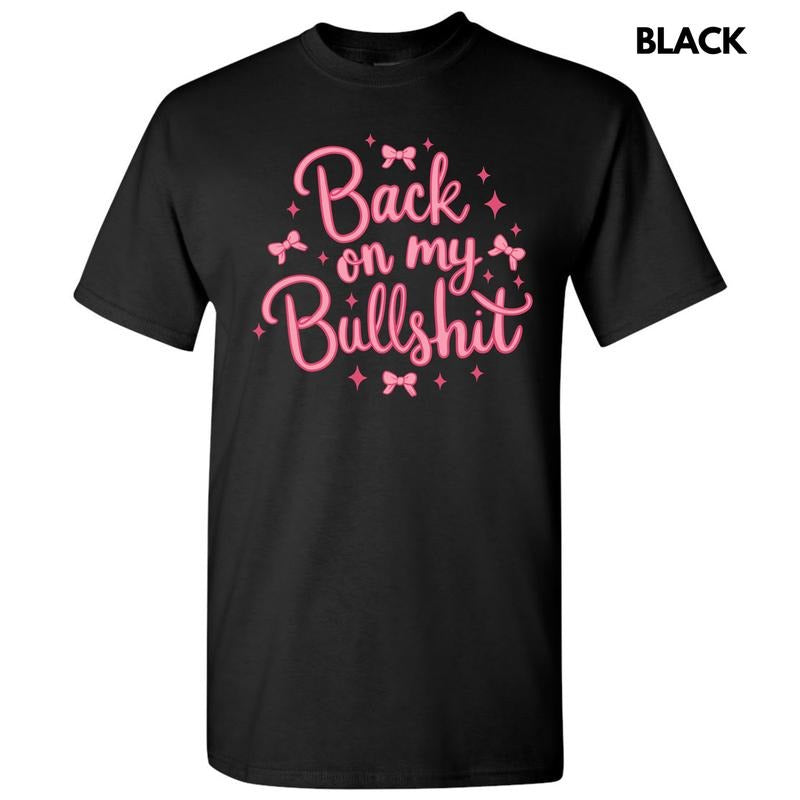 Back On My BS Coquette Gildan Short Sleeve T-Shirt 'NLB' Hoodie, Sweatshirt | HypeDripTees.com