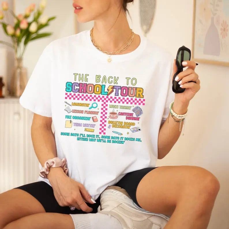 Back To School The Back To School Tour Shirt, First Day of School Shirt, Teacher Life Shirt, Teacher Appreciation Shirt,...