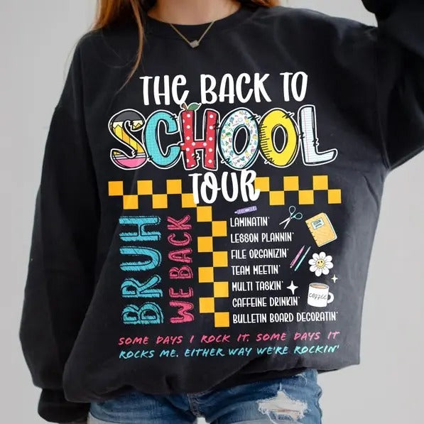 Back To School The back to school tour Shirt,Bruh we back Shirt,Back to school Shirt,back to school sublimation,Teacher...
