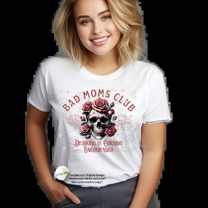 Bad Moms Club - Women's Funny T-shirt - Womenswear Hoodie, Sweatshirt | HypeDripTees.com