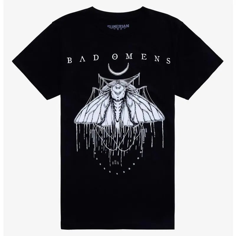 Bad Omens Moth Boyfriend Fit Girls T-Shirt Hoodie, Sweatshirt | HypeDripTees.com