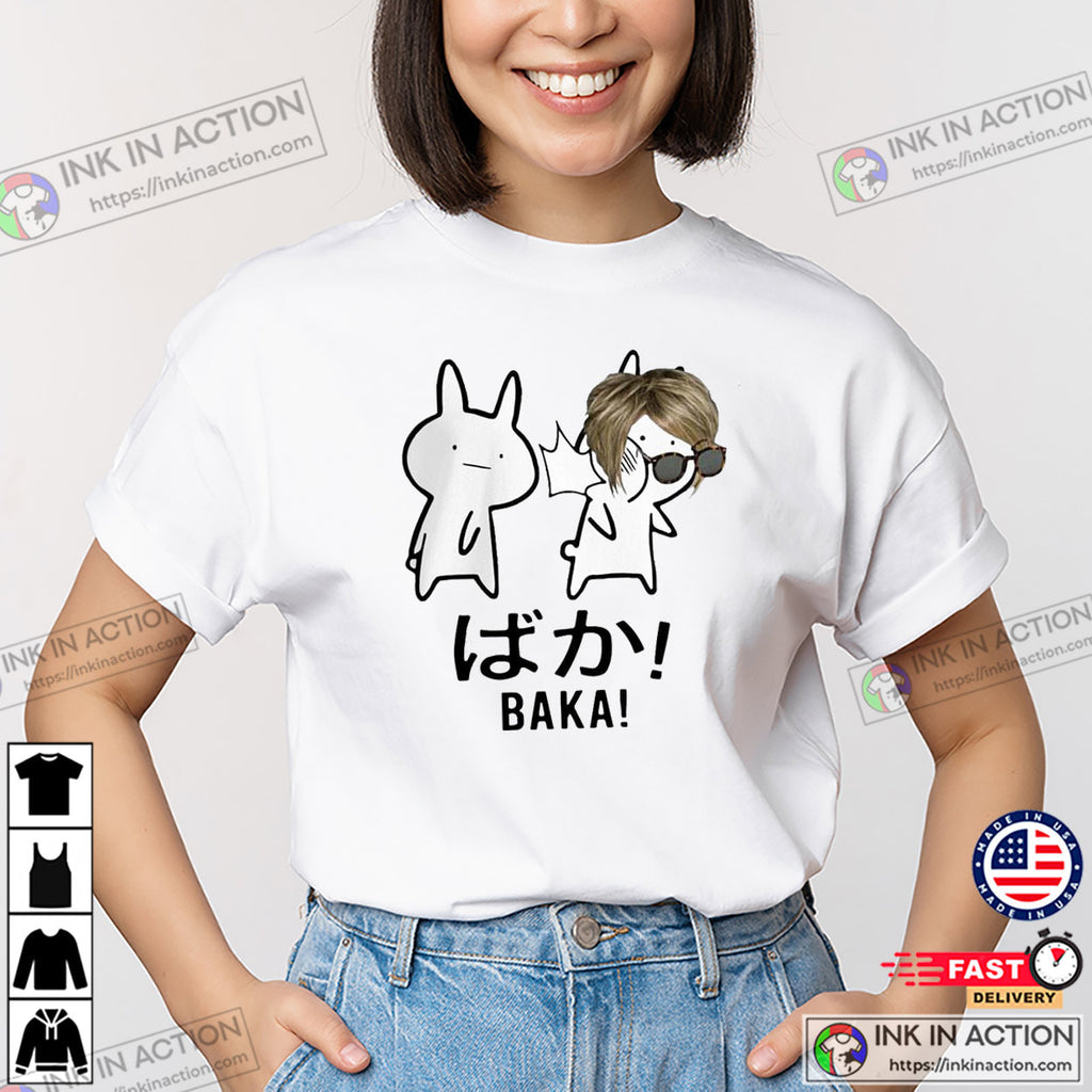 Baka Rabbit Slap Meme Sticker Shirt