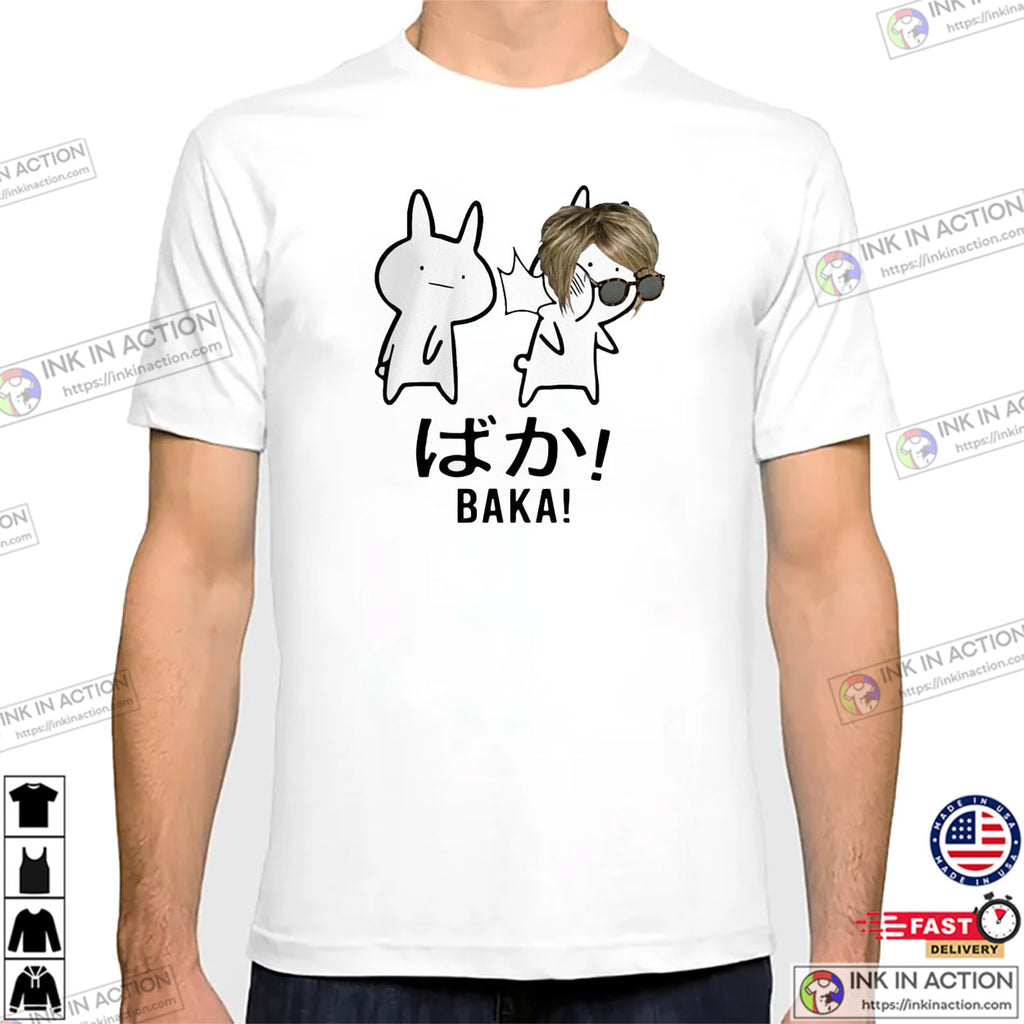 Baka Rabbit Slap Meme Sticker Shirt