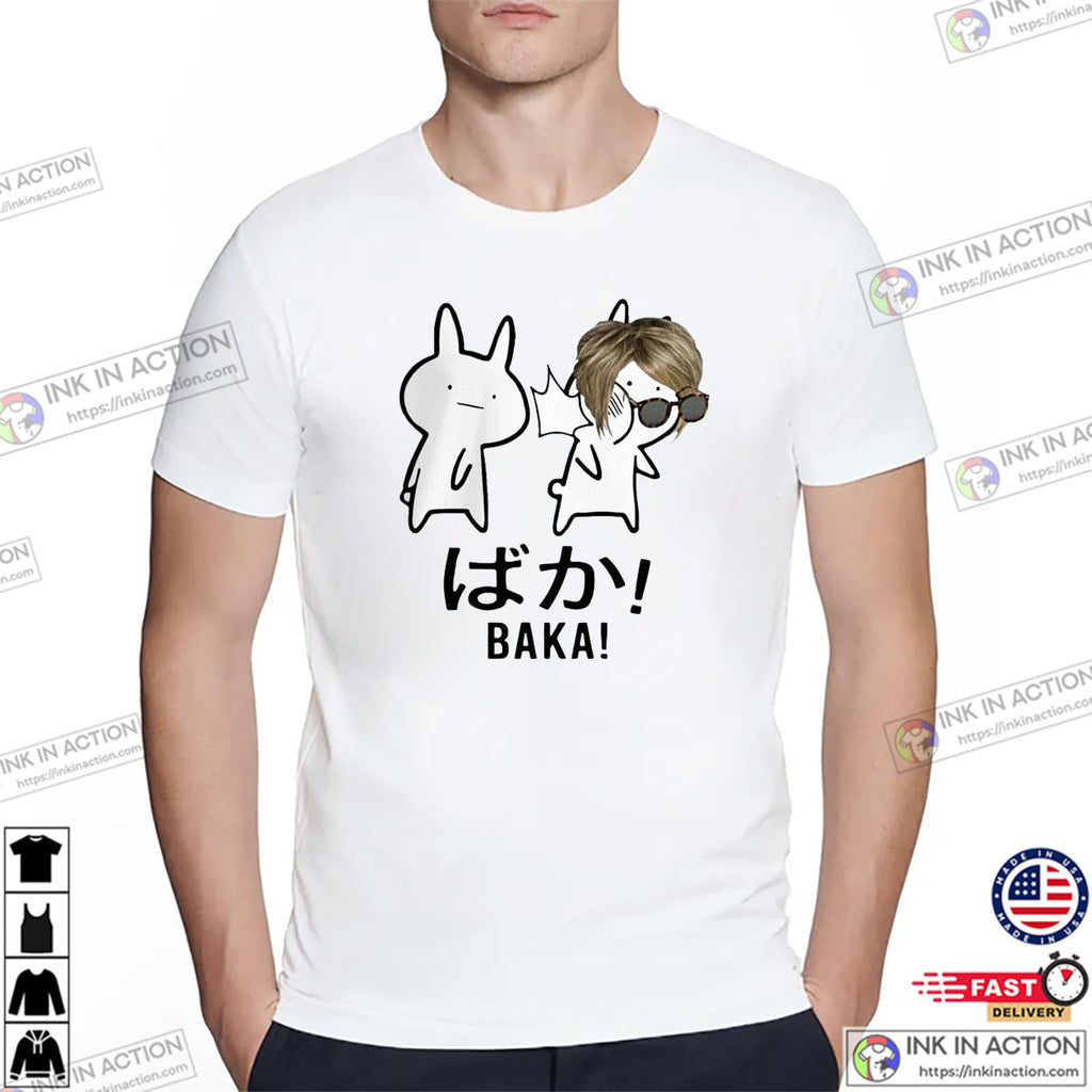 Baka Rabbit Slap Meme Sticker Shirt