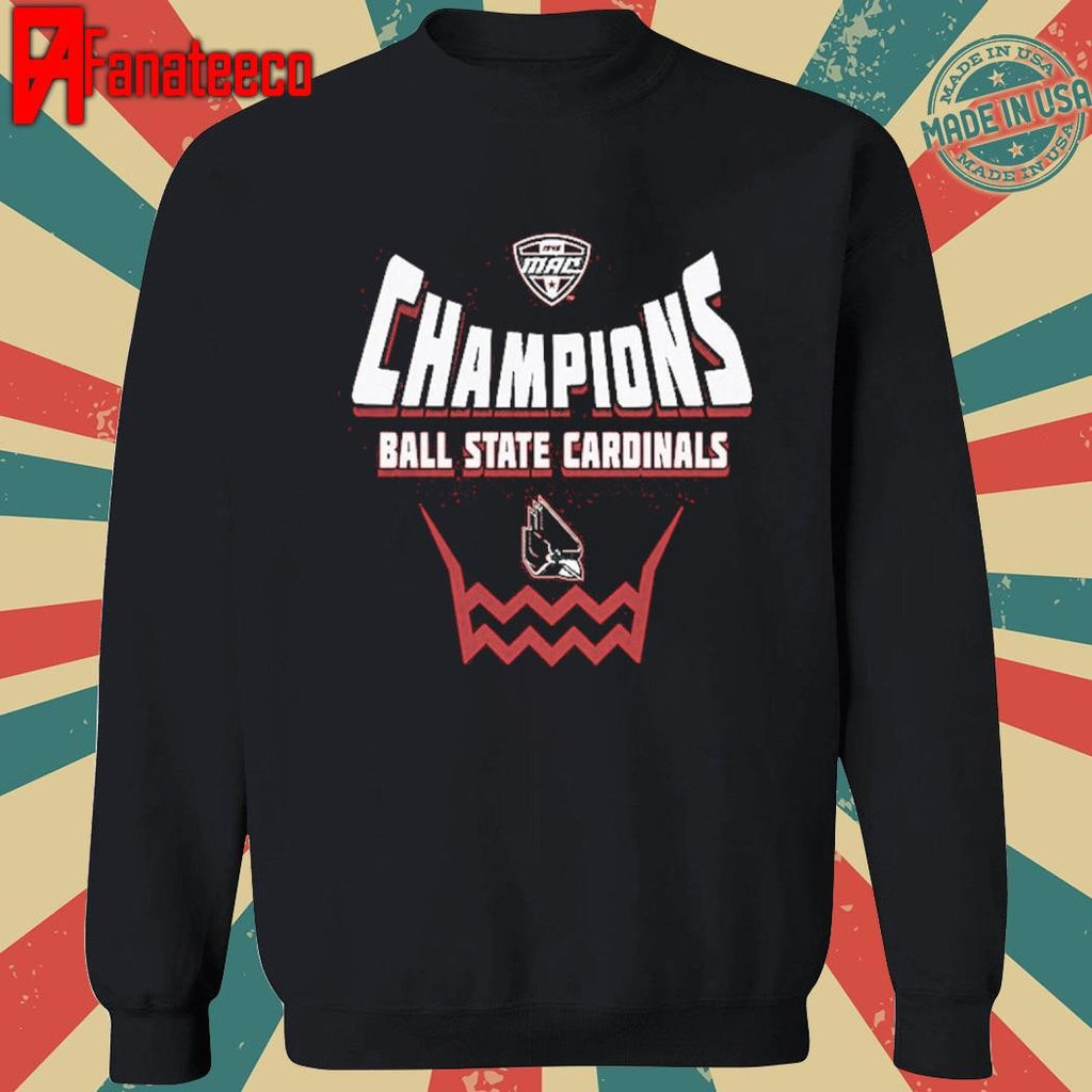 Ball State Cardinals Blue 2025 MAC Women’s Basketball Conference Tournament Champions shirt