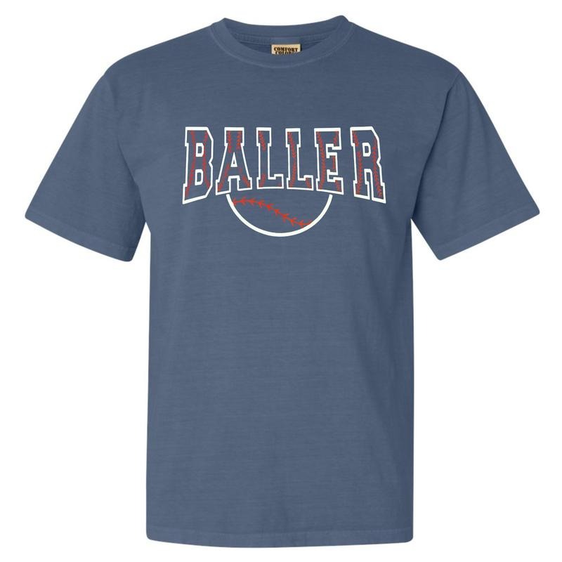 Baller Puff Print Comfort Colors T-Shirt Hoodie, Sweatshirt | HypeDripTees.com