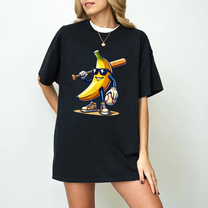 Banana Baseball Lover Cool Game T-Shirt, Banana Baseball Lover Cool Game For Men Women T-Shirt Hoodie, Sweatshirt