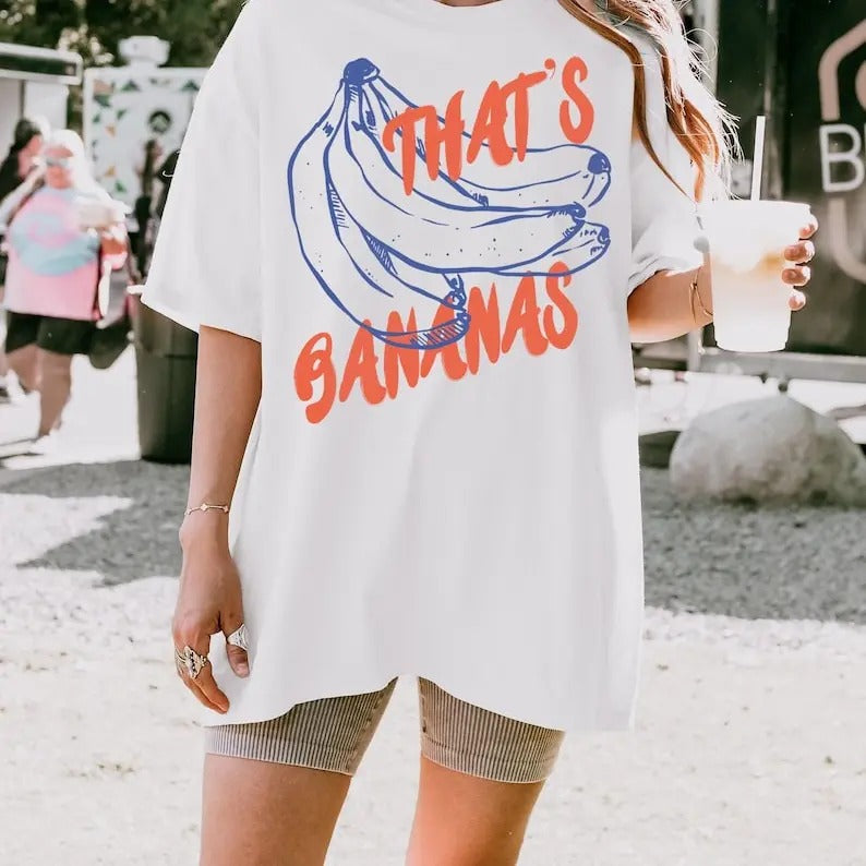 Banana Shirt, Fruit Shirt, Funny Banana, Vintage Aesthetic, Retro Graphic Tee, Bananas Tee Shirt, Funny Fruit T Shirt,...