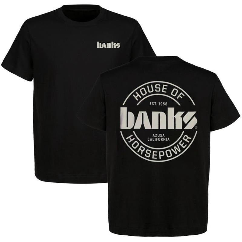Banks House Of Horsepower T-shirt Since 1958 Vintage Graphic Racing Shirt, Menswear Car Parts Short Sleeve Hoodie, Sweatshirt