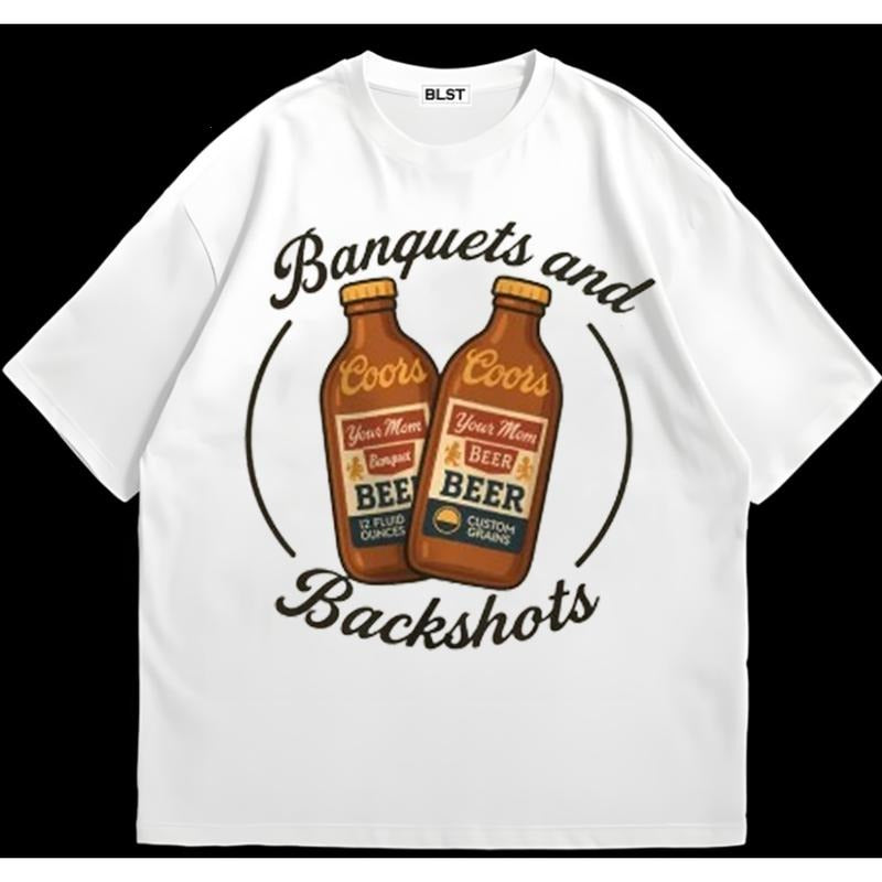 Banquets and Backshots T-Shirt Cotton Comfort Comfortable Fit for All-Day Wear Hoodie, Sweatshirt | HypeDripTees.com