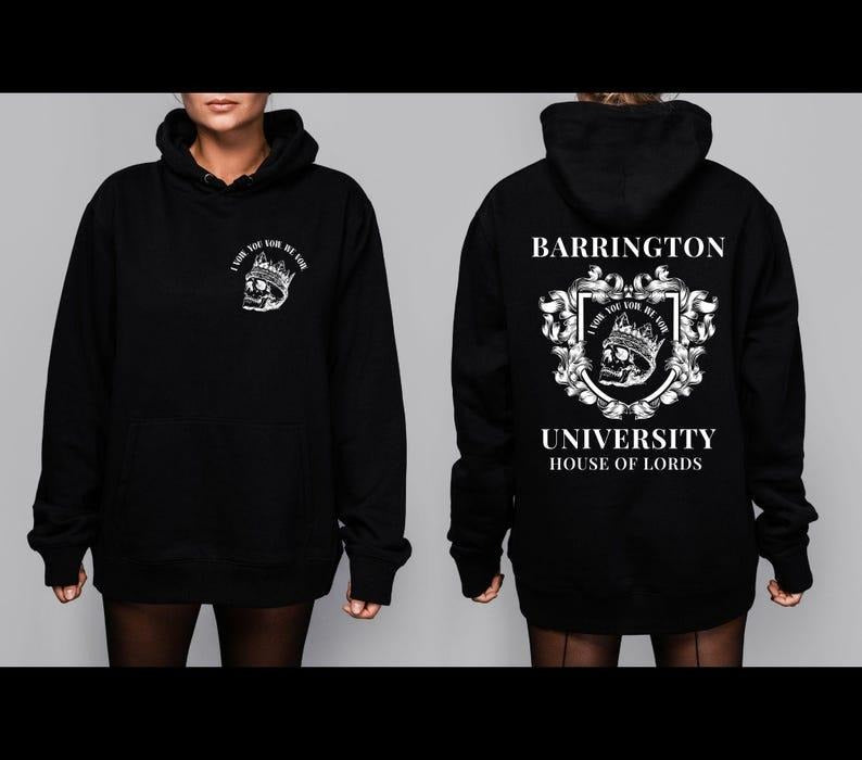 Barrington University House of L.O.R.D.S Hoodie, Dark romance Sweatshirt T-Shirts | HypeDripTees.com