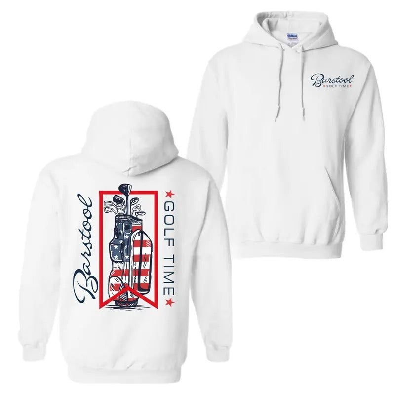 Barstool Golf Time Flag 2 Sided Hoodie T-Shirt, For Men And Women, Trendy Shirt Sweatshirt | HypeDripTees.com
