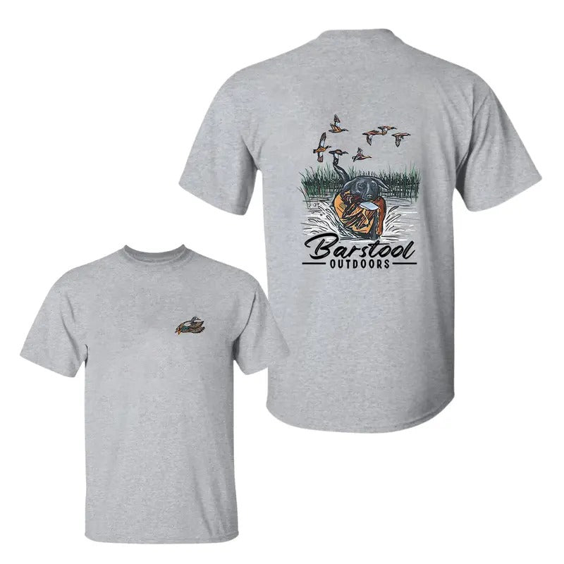 Barstool Outdoor Duck Hunting 2-sided Shirt, Beer Shirt, Crew Neck Unisex T-Shirt, For Men, For Women Hoodie, Sweatshirt