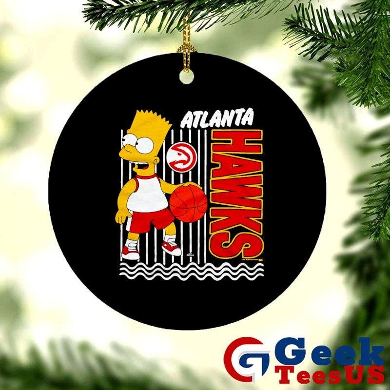 Bart Simpsons Atlanta Hawks NBA cartoon shirt