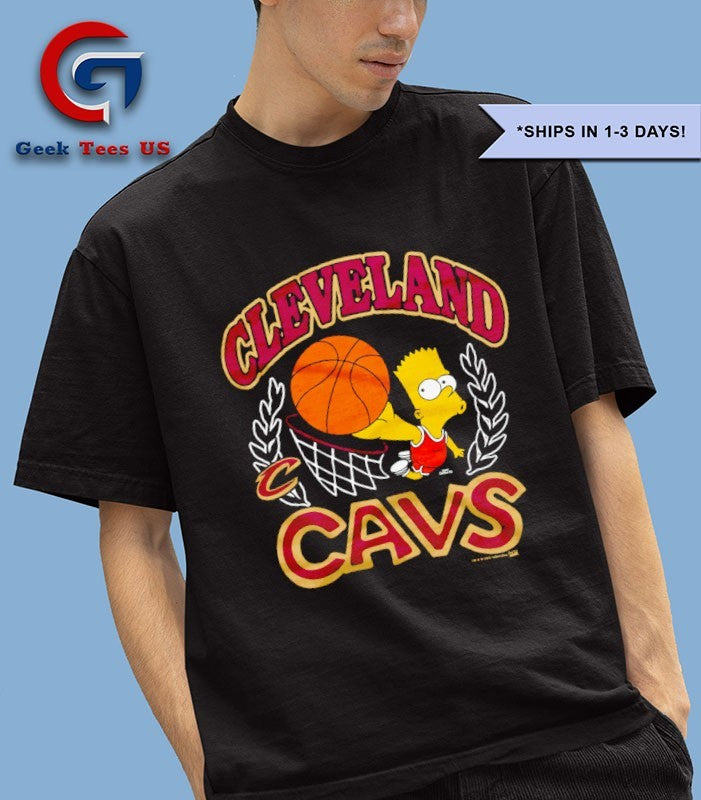Bart Simpsons Cleveland Cavaliers NBA cartoon shirt