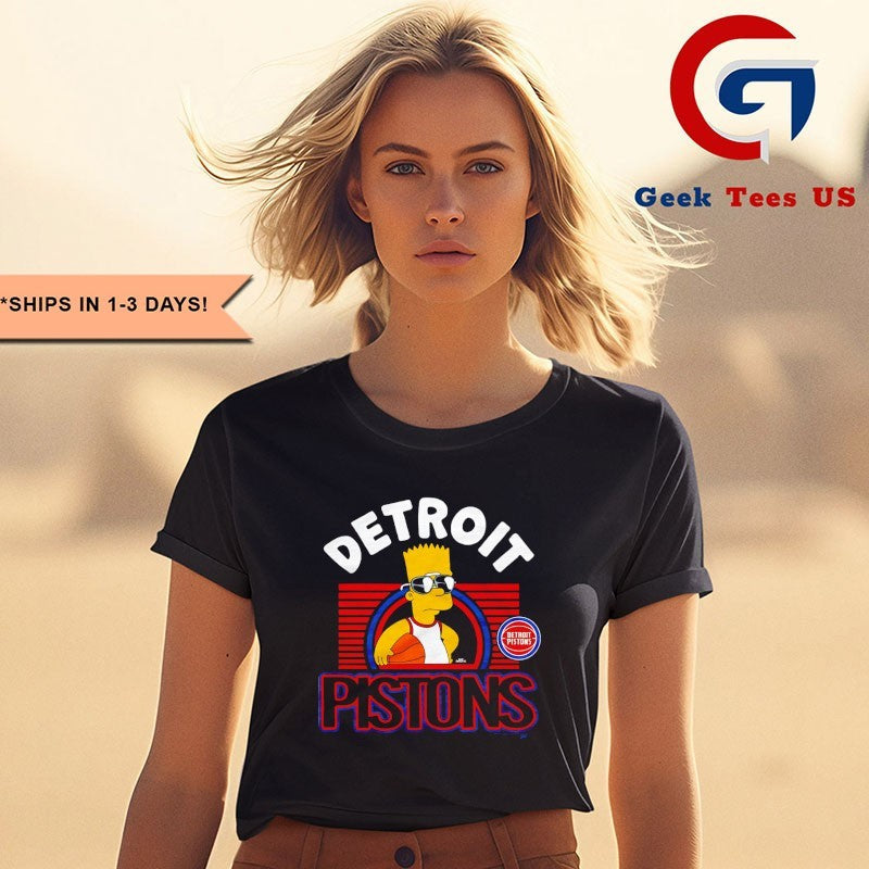 Bart Simpsons Detroit Pistons NBA cartoon shirt