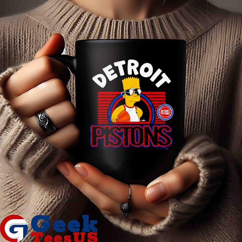 Bart Simpsons Detroit Pistons NBA cartoon shirt