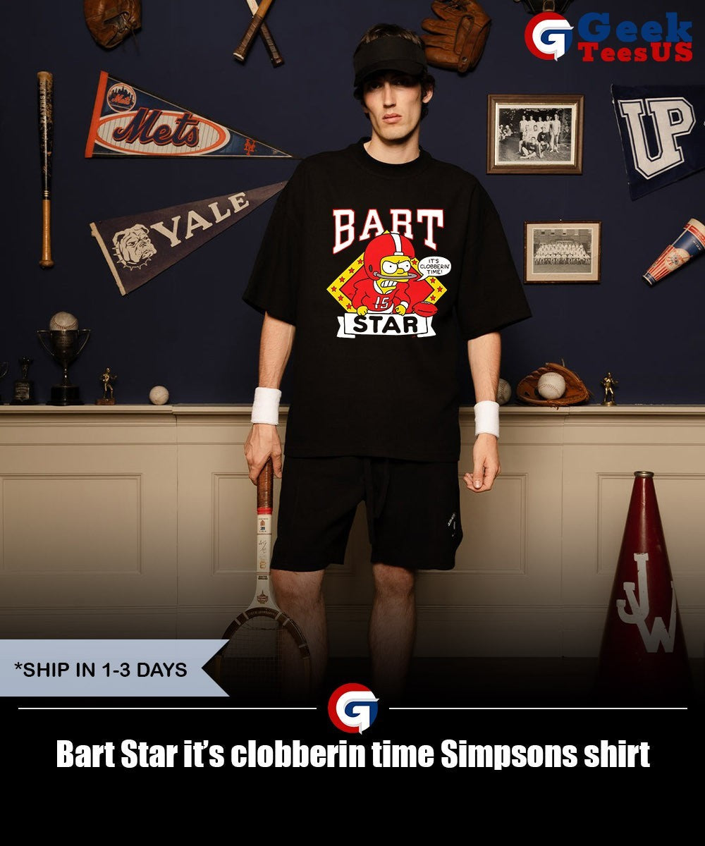 Bart Star it’s clobberin time Simpsons shirt