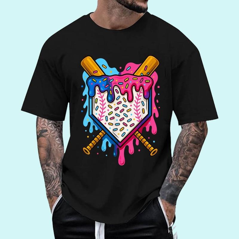 Baseball Boys Ice Cream Drip Baseball Unisex T-Shirt, Cotton 100%, Top Trending Fashion Hoodie, Sweatshirt | HypeDripTees.com