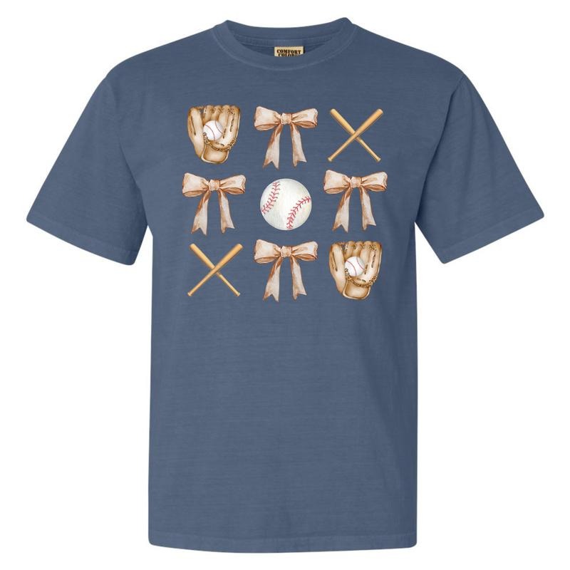 Baseball Collage Coquette Comfort Colors T-Shirt 'NLB' Hoodie, Sweatshirt | HypeDripTees.com