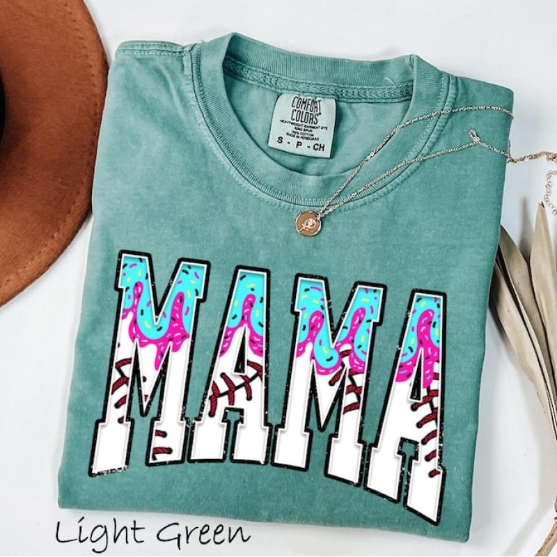 Baseball Mama Drip Shirt, Baseball Mama Shirt, Baseball Mom Dripping Shirt, Baseball Ice Cream Drip Tee, Mother's Day...