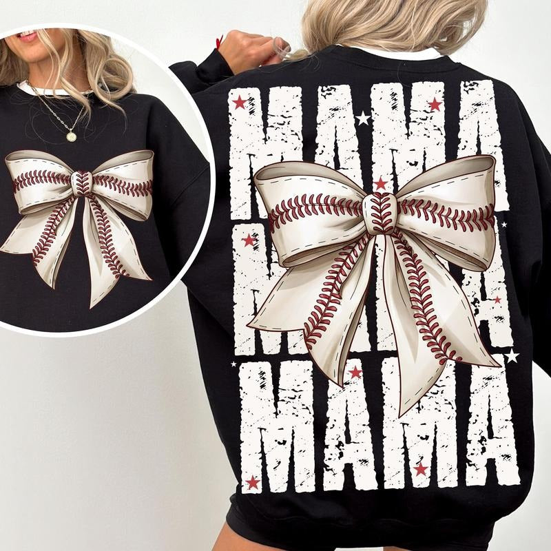 Baseball Mama Shirt, Coquette Bow Shirt, Baseball Bow Shirt, Baseball Mom Shirt, Retro Baseball Shirt, Game Day...