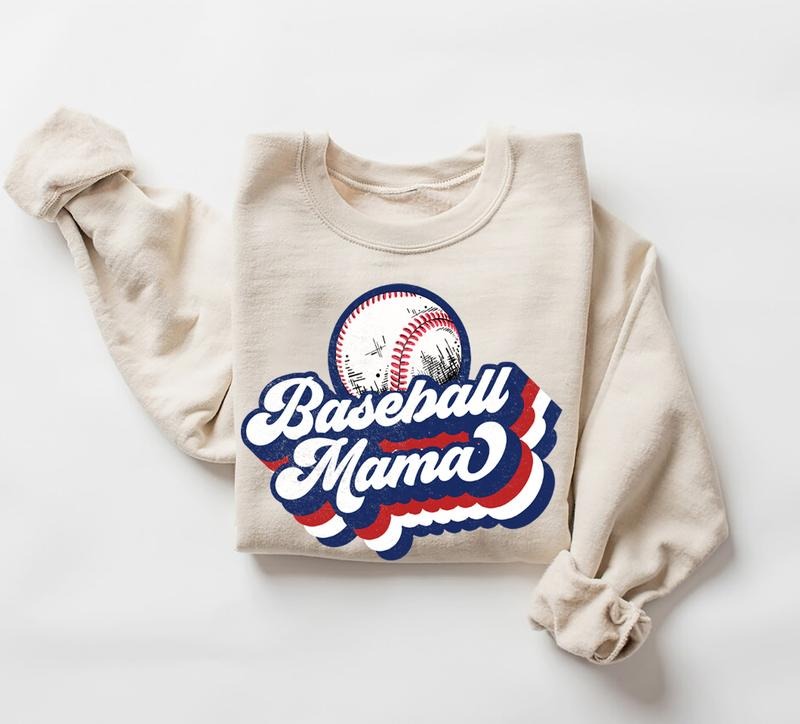 Baseball Mama Sweatshirt, Baseball Mom Sweatshirt Womenswear Hoodie Sweaters Tops T-Shirts | HypeDripTees.com