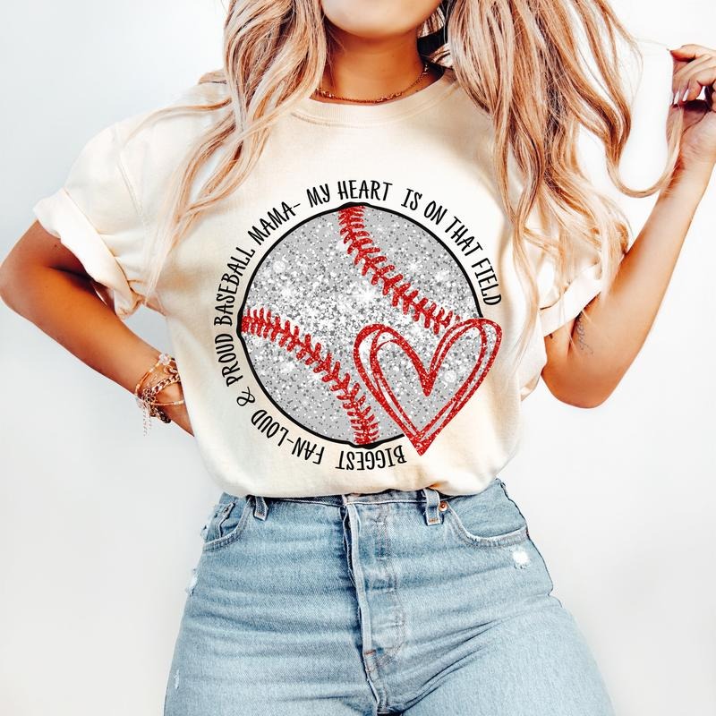 Baseball Mom T-Shirt, Baseball T-Shirt, Sports T-Shirt, Baseball Mama T-Shirt Hoodie, Sweatshirt | HypeDripTees.com