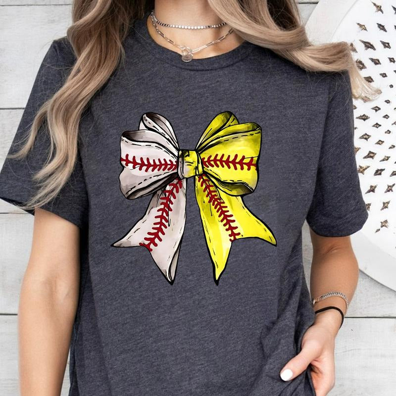 Baseball Softball Coquette Bow Shirt Sweatshirt Hoodie, Game Day Baseball Coquette Shirt , Baseball Bow Shirt , Softball...