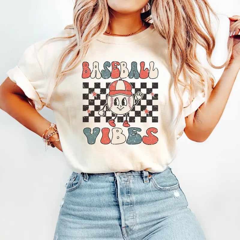 Baseball Vibes Shirt Baseball Vibes Tshirt Baseball Mama Tshirt Baseball Mom Tshirt Gift For Baseball Mom Baseball Aunt...