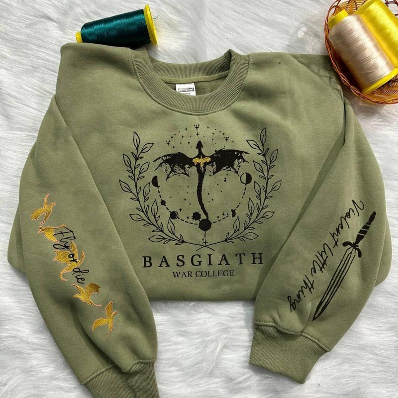 Basgiath Embroidered Sweatshirt,Velaris City Of Starlight Embroidered Hoodie,City of Starlight,SJM sweater,The Night...