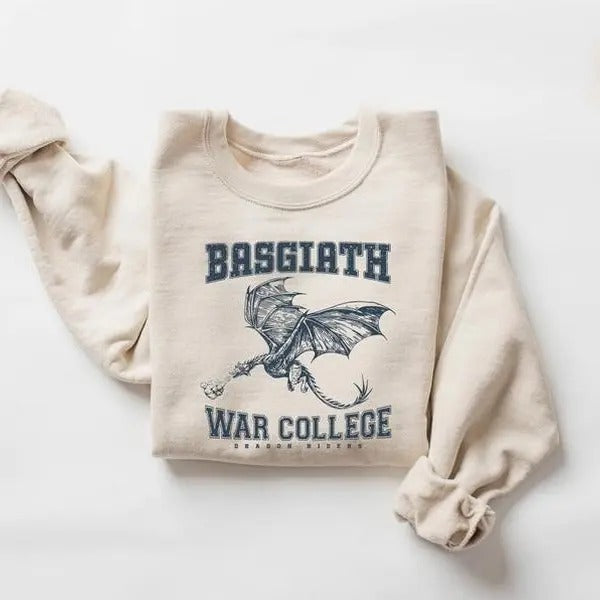 Basgiath War College Book Lover Sweatshirt, Fourth Wing Crewneck, Bookworm Sweatshirt, Book Lover Gift, Bookish War...