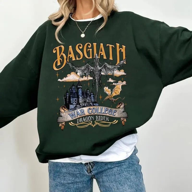 Basgiath War College Shirt, Dragon Rider, Fourth Wing Shirt, Violet Sorrengail, Dark Academia Tee, Fly Or Die, Riders...
