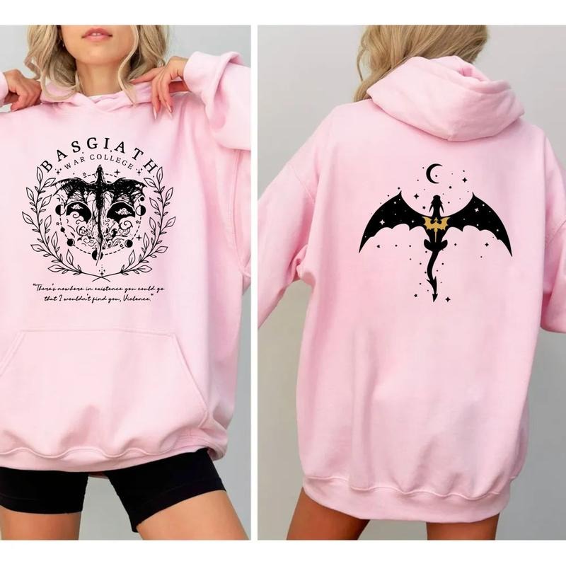 Basgiath War College Shirt, Fourth Wing Double Sided Sweatshirt Hoodie, War College Gift Daily Outfit,Casual Clothing,...