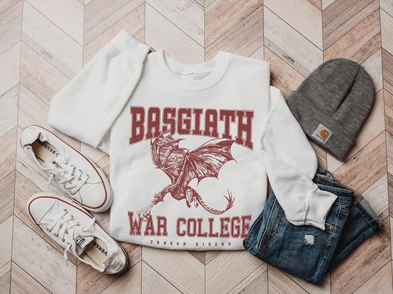Basgiath War College Sweatshirt, Fourth Wing Sweatshirt, Dragon Rider, Bookish Sweater, Riders Quadrant, Basgiath Merch...