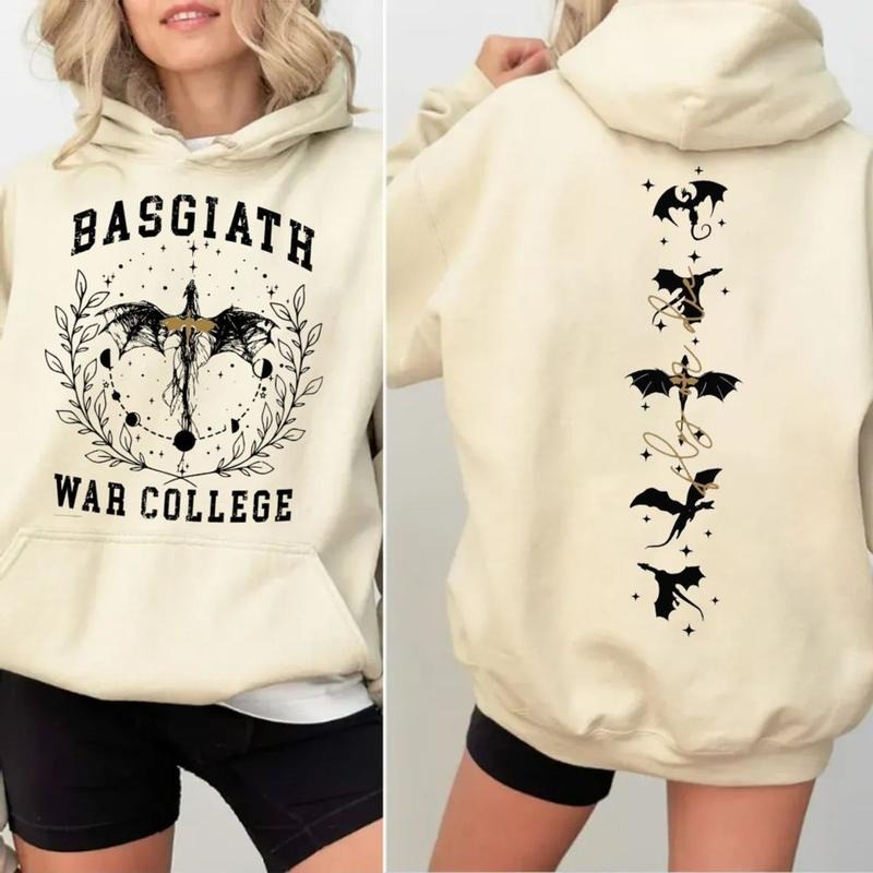 Basgiath War College Sweatshirt, Violet Sorrengail Shirt, Fourth Wing Hoodie, Dragon Rider Tshirt, Fantasy Book Lover,...