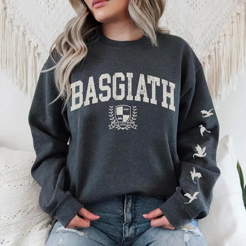 Basgiath War College Sweatshirt, Violet Sorrengail, Fourth Wing Sweatshirt, Fourth Wing Merch, Dragon Rider Sweatshirt,...