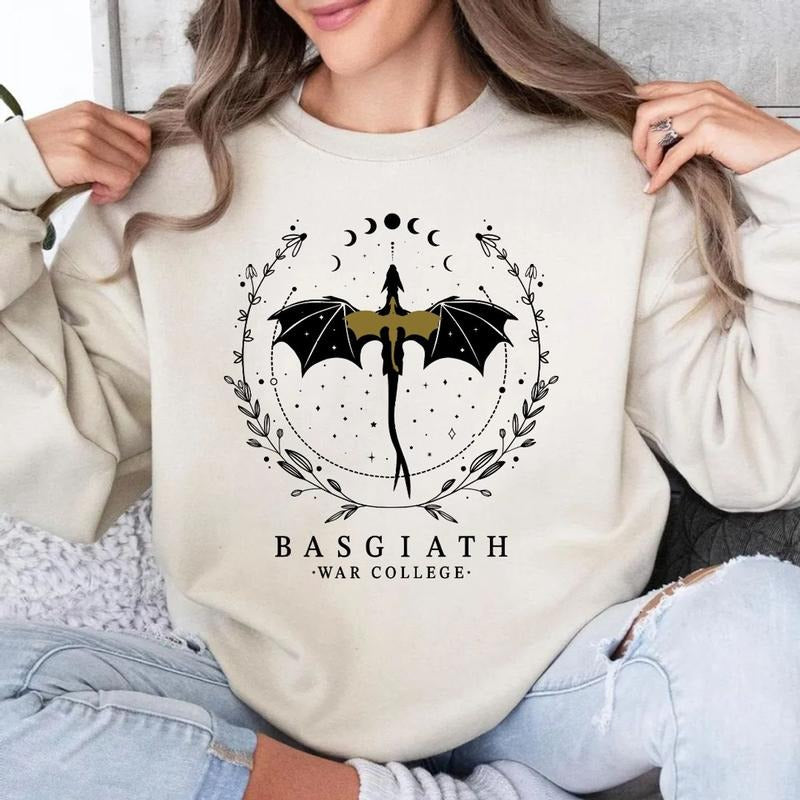 Basgiath War College Sweatshirt, Xaden Riorson, Fourth Wing, Dragon Rider, Violet Sorrengail, Fourth Wing Shirts, Bookish...