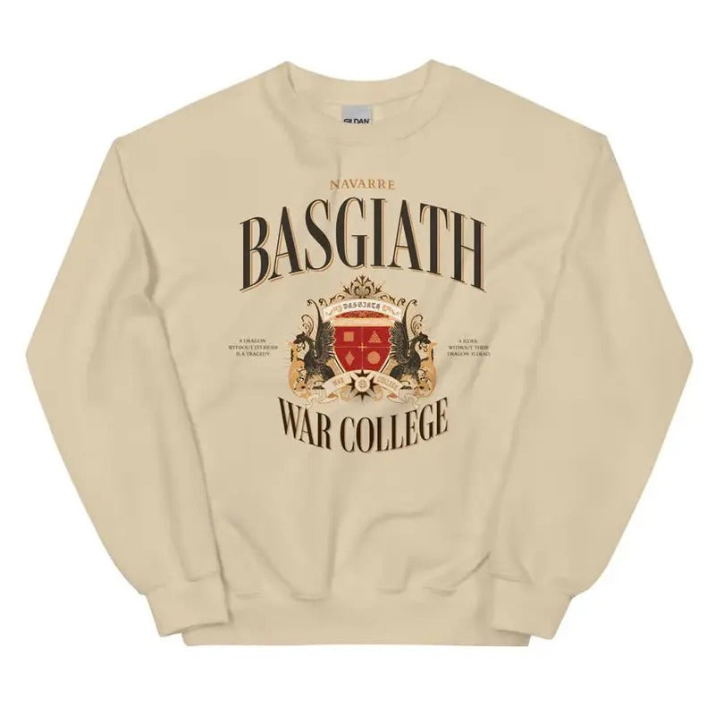 Basgiath War College Vintage Style Sweatshirt Cotton Fabric T-Shirts, Hoodie | HypeDripTees.com