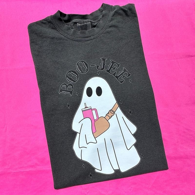 Basic BOO-JEE Ghost Comfort Colors T-Shirt Hoodie, Sweatshirt | HypeDripTees.com