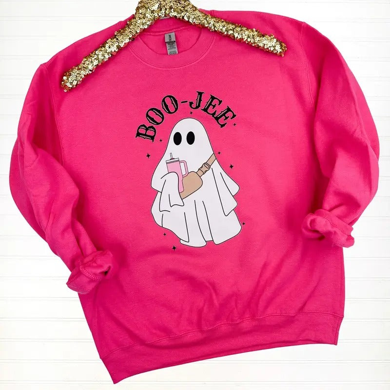 Basic BOO-JEE Ghost Sweatshirt T-Shirts, Hoodie | HypeDripTees.com