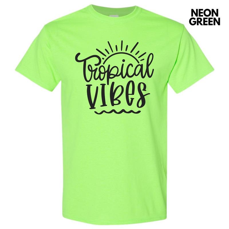 Basic Tropical Vibes Gildan Short Sleeve T-Shirt 'NLB' Hoodie, Sweatshirt | HypeDripTees.com