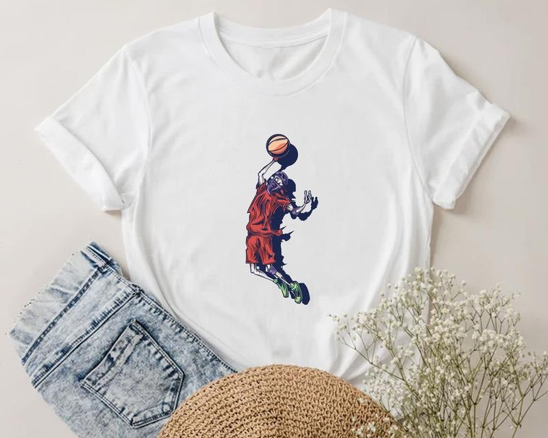 Basketball Slam Dunk Shirt, Basketball Unisex T-Shirt Fabric Cotton Hoodie, Sweatshirt | HypeDripTees.com