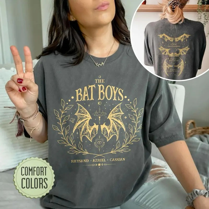 Bat Boys Shirt, Acotar Bookish Sweatshirt, The Night Court Illyrians Tee, A Court Of Thorns And Roses Sweater, Rhysand...