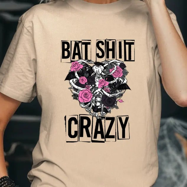 Bat Sh!t Crazy Unisex Sized Softstyle T-shirt Hoodie, Sweatshirt | HypeDripTees.com