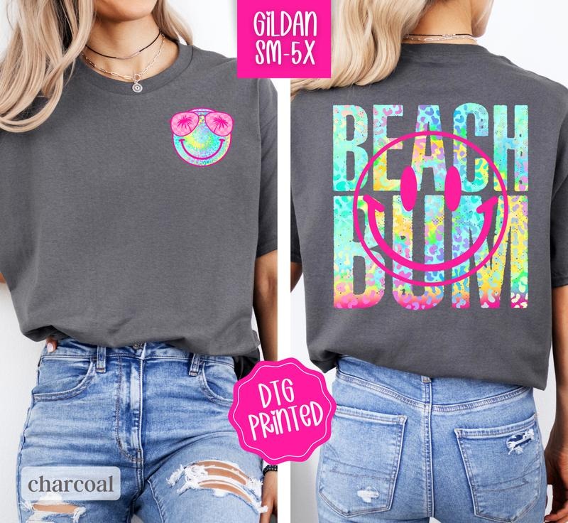 Beach Bum Gildan Tshirt , Summer Tee, Cute Women's Shirt, Gift For Her Hoodie, Sweatshirt | HypeDripTees.com