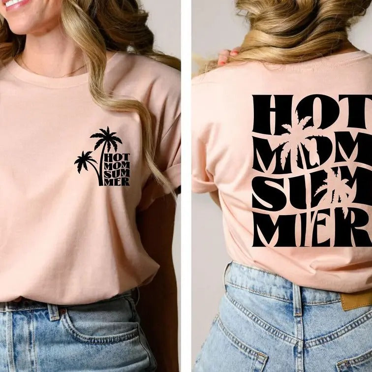 Beach Vibes Shirt: Hot Mom Summer Tee for Funny Mom Gifts