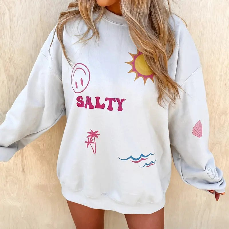 Beachy Sticker Trend Graphic Sweatshirt T-Shirts, Hoodie | HypeDripTees.com